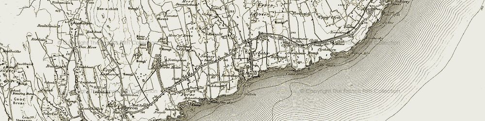 Old map of Lybster in 1911-1912