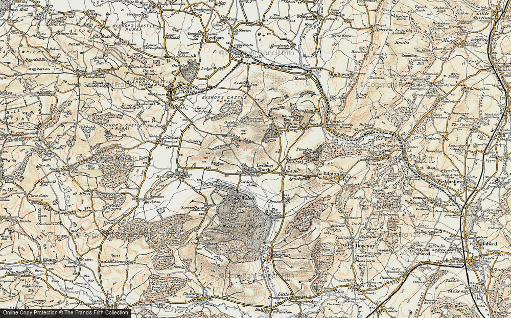 Old Map of Lydbury North, 1902-1903 in 1902-1903