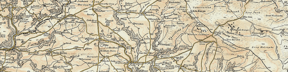 Old map of Bray Common in 1900