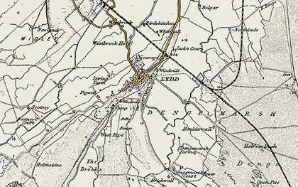 Old map of Westbroke Ho in 1898