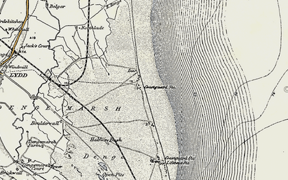 Old map of Lydd-on-Sea in 1898