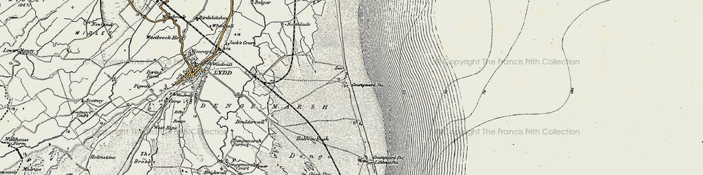 Old map of Lydd-on-Sea in 1898