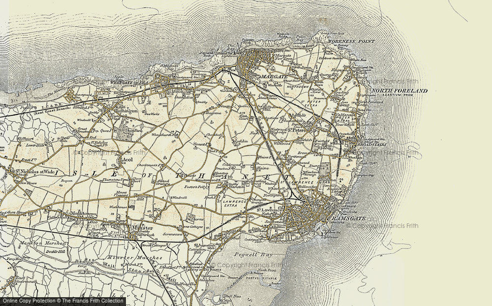 Old Map of Lydden, 1898-1899 in 1898-1899