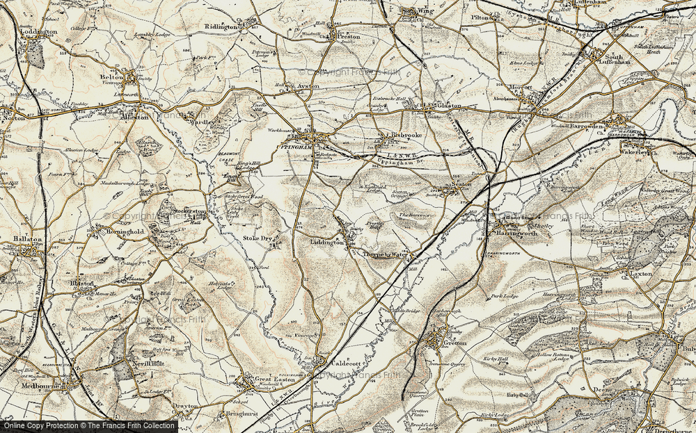 Old Map of Lyddington, 1901-1903 in 1901-1903