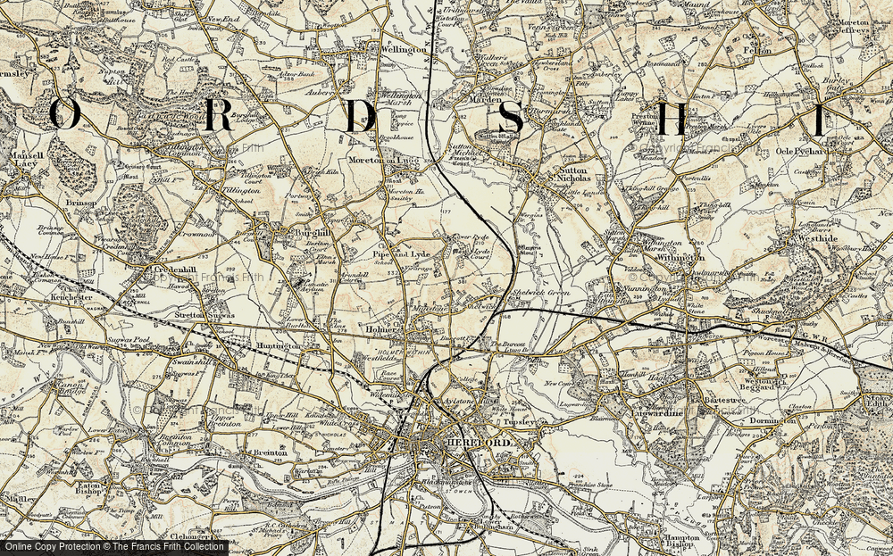 Old Map of Lyde Cross, 1899-1901 in 1899-1901