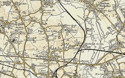 Old map of Lyde Cross in 1899-1901