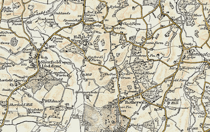 Old map of Lyde Green in 1897-1900
