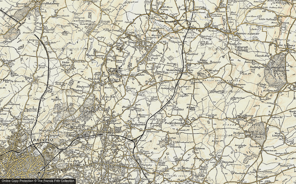 Old Map of Lyde Green, 1899 in 1899