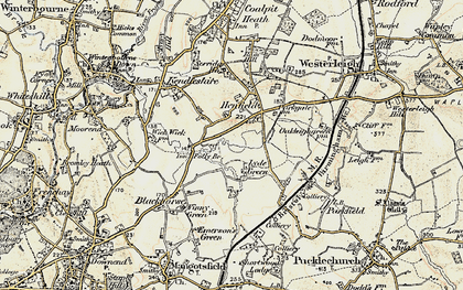 Old map of Lyde Green in 1899