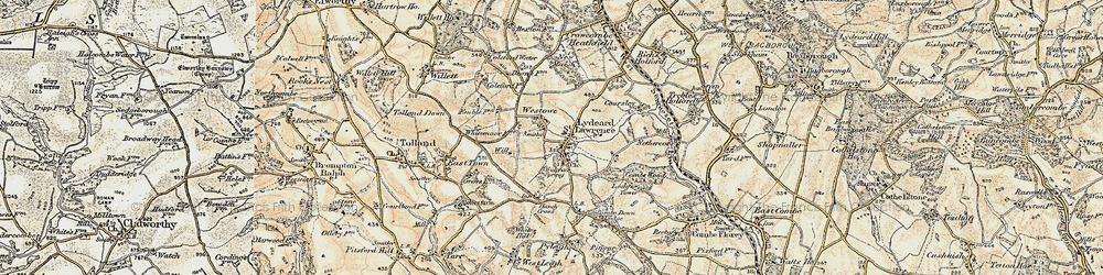 Old map of Lydeard St Lawrence in 1898-1900