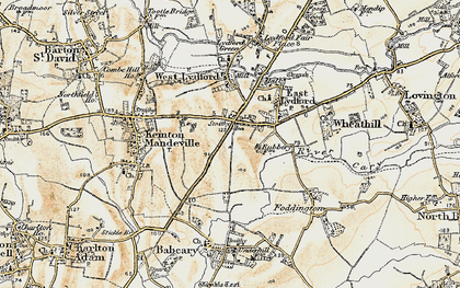 Old map of Lydford-on-Fosse in 1899