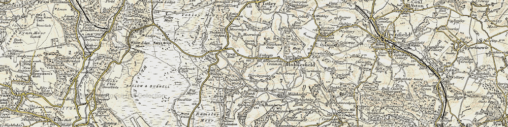 Old map of Lydgate in 1902-1903