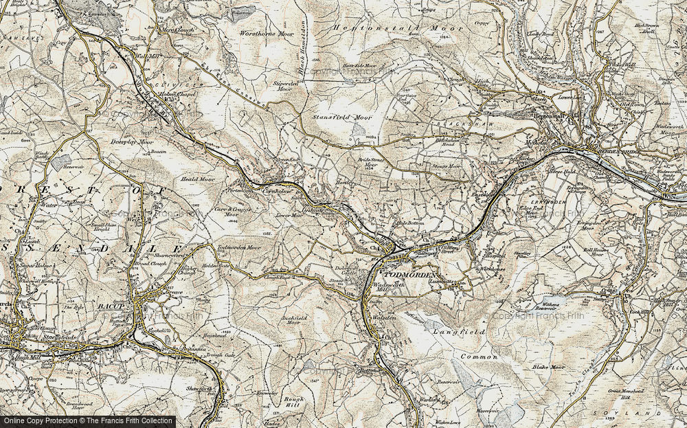Old Map of Lydgate, 1903 in 1903