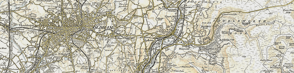 Old map of Lydgate in 1903