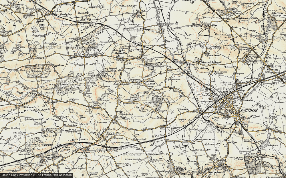 Old Map of Lydiard Millicent, 1898-1899 in 1898-1899