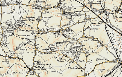 Old map of Lydiard Millicent in 1898-1899