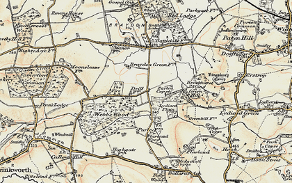 Old map of Lydiard Plain in 1898-1899