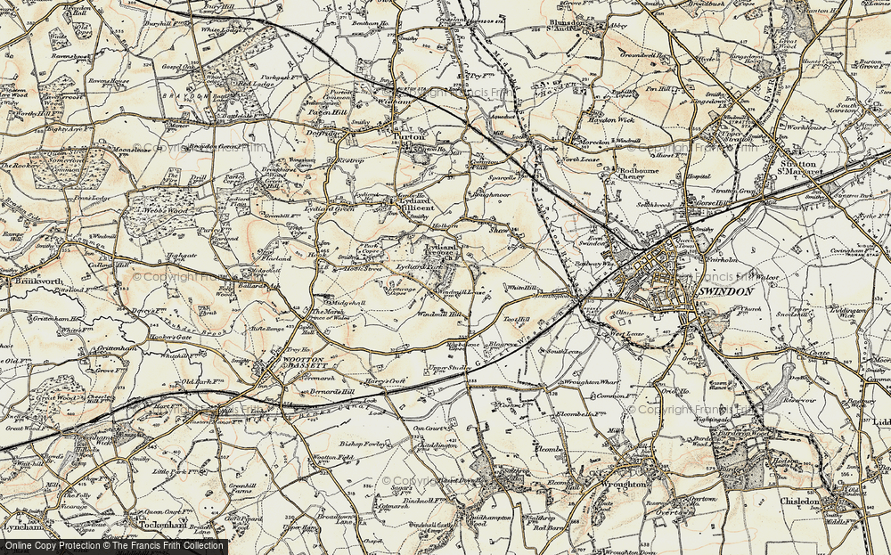 Old Map of Lydiard Tregoze, 1898-1899 in 1898-1899