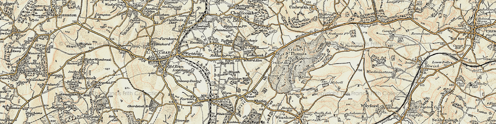 Old map of Lydmarsh in 1898-1899