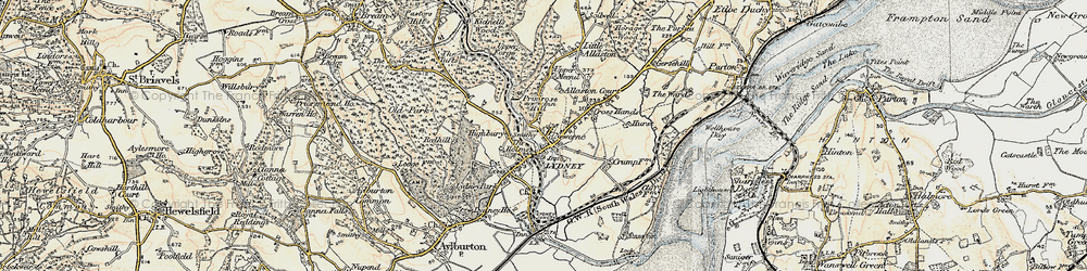 Old map of Lydney in 1899-1900