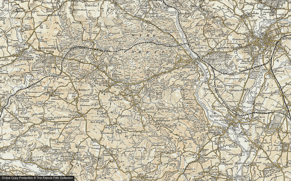 Old Map of Lye Head, 1901-1902 in 1901-1902
