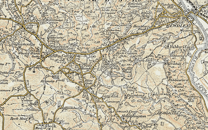 Old map of Lye Head in 1901-1902
