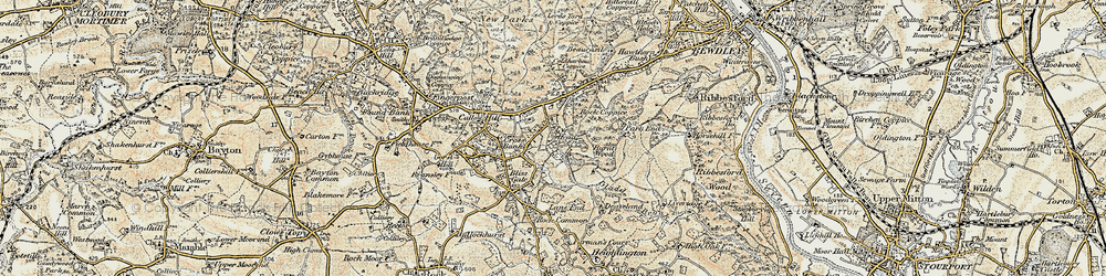 Old map of Lye Head in 1901-1902