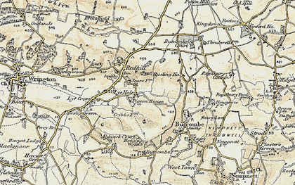 Old map of Lye Hole in 1899