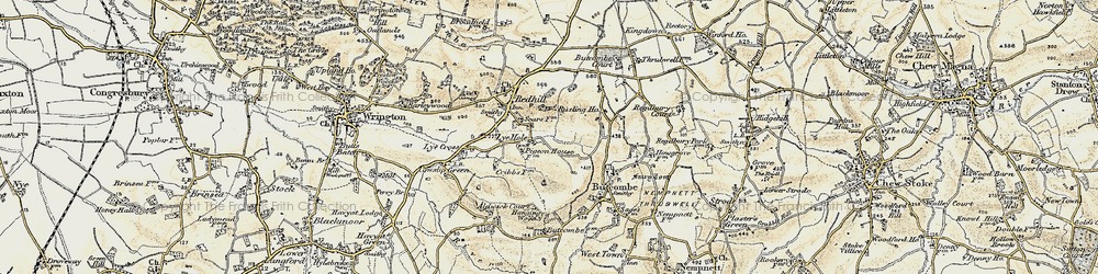 Old map of Lye Hole in 1899