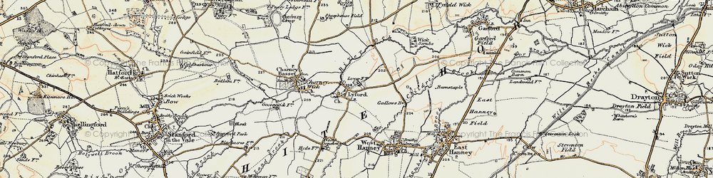 Old map of Lyford in 1897-1899