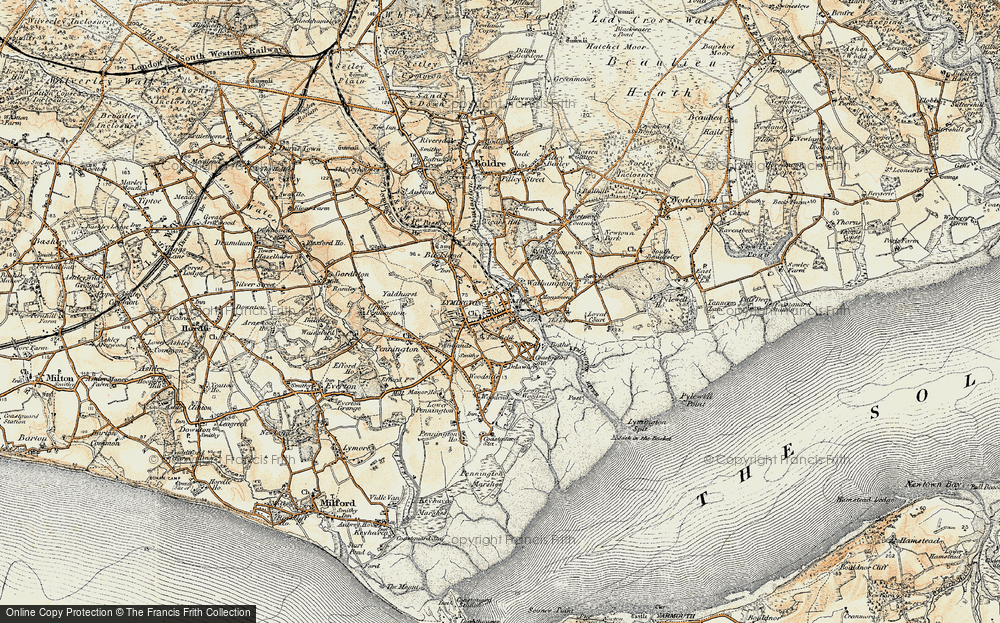 Old Map of Lymington, 1897-1909 in 1897-1909
