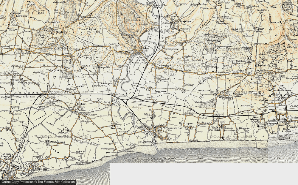 Old Map of Historic Map covering Brookfield in 1897-1899