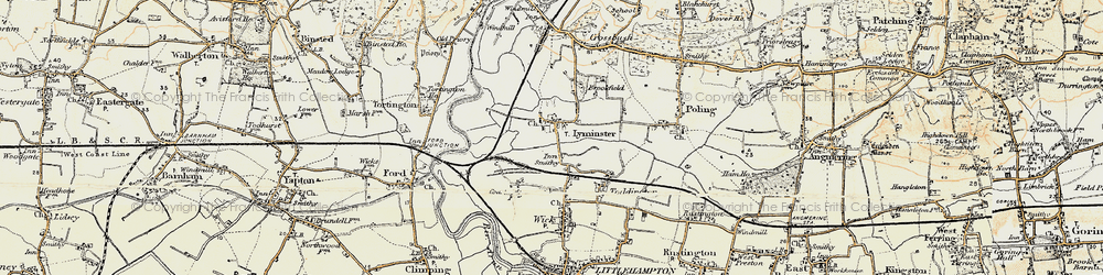 Old map of Brookfield in 1897-1899