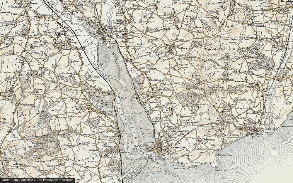 Old Map of Lympstone, 1899 in 1899