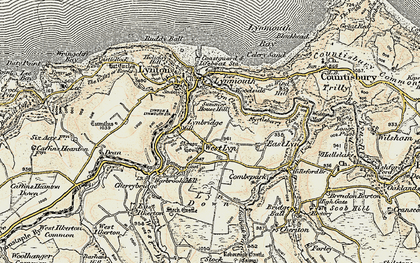 Old map of Lynbridge in 1900