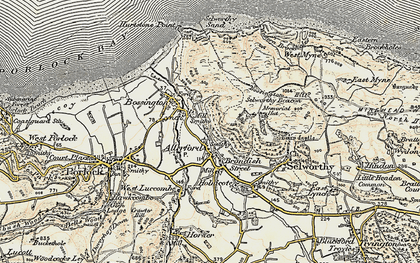 Old map of Lynch in 1900