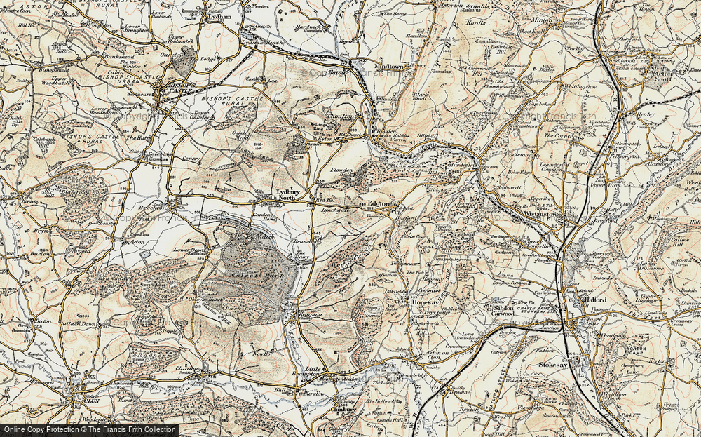 Old Map of Lynchgate, 1901-1903 in 1901-1903