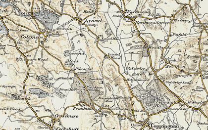 Old map of Pikes End Moss in 1902