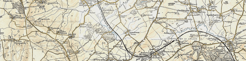 Old map of Lyneham in 1898-1899