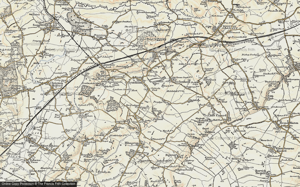 Old Map of Lyneham, 1898-1899 in 1898-1899