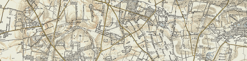 Old map of Bromehill Cott in 1901