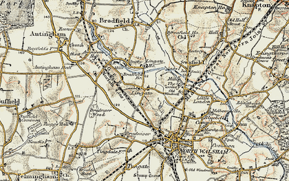 Old map of Antingham Hill in 1901-1902
