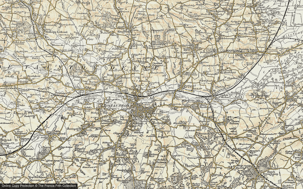Old Map of Lyngford, 1898-1900 in 1898-1900
