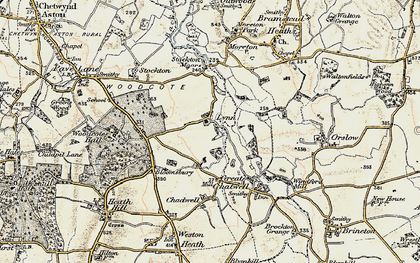 Old map of Stockton Moors in 1902