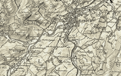Old map of Borthaugh in 1901-1904