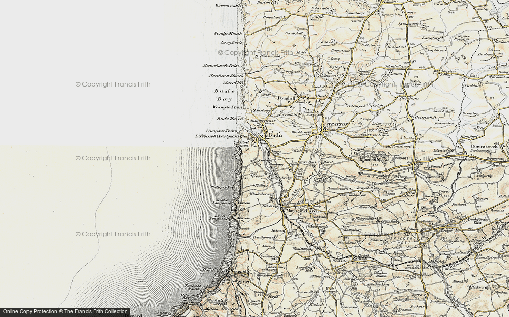 Old Map of Lynstone, 1900 in 1900