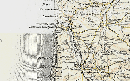 Old map of Lynstone in 1900