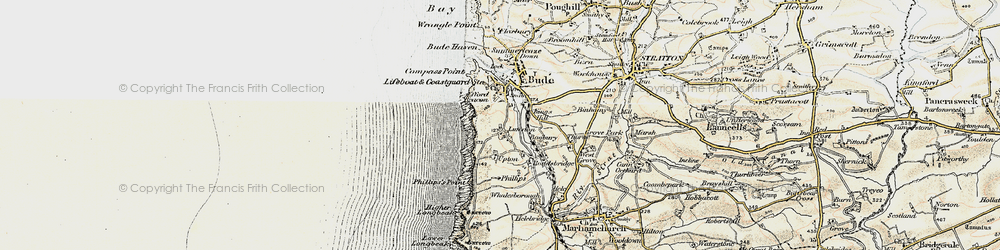 Old map of Lynstone in 1900