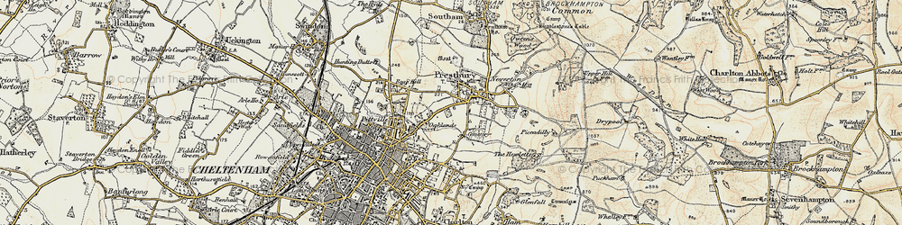 Old map of Lynworth in 1898-1900