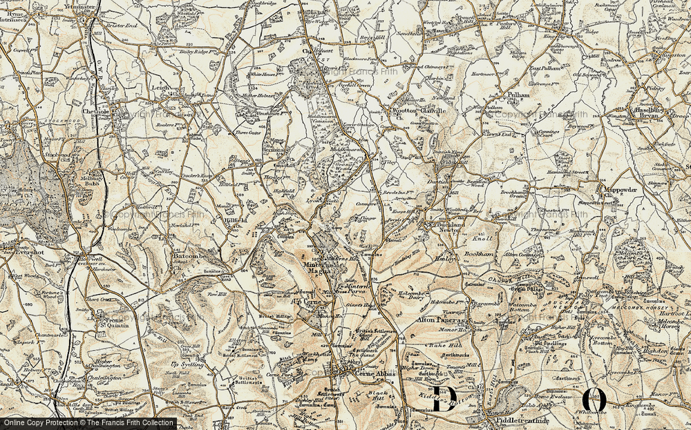 Old Map of Lyon's Gate, 1899 in 1899